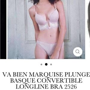 Va Bien Marquise deep plunge bra size 34B NWT